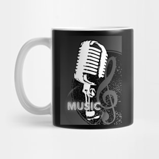 Microphone and music Mug